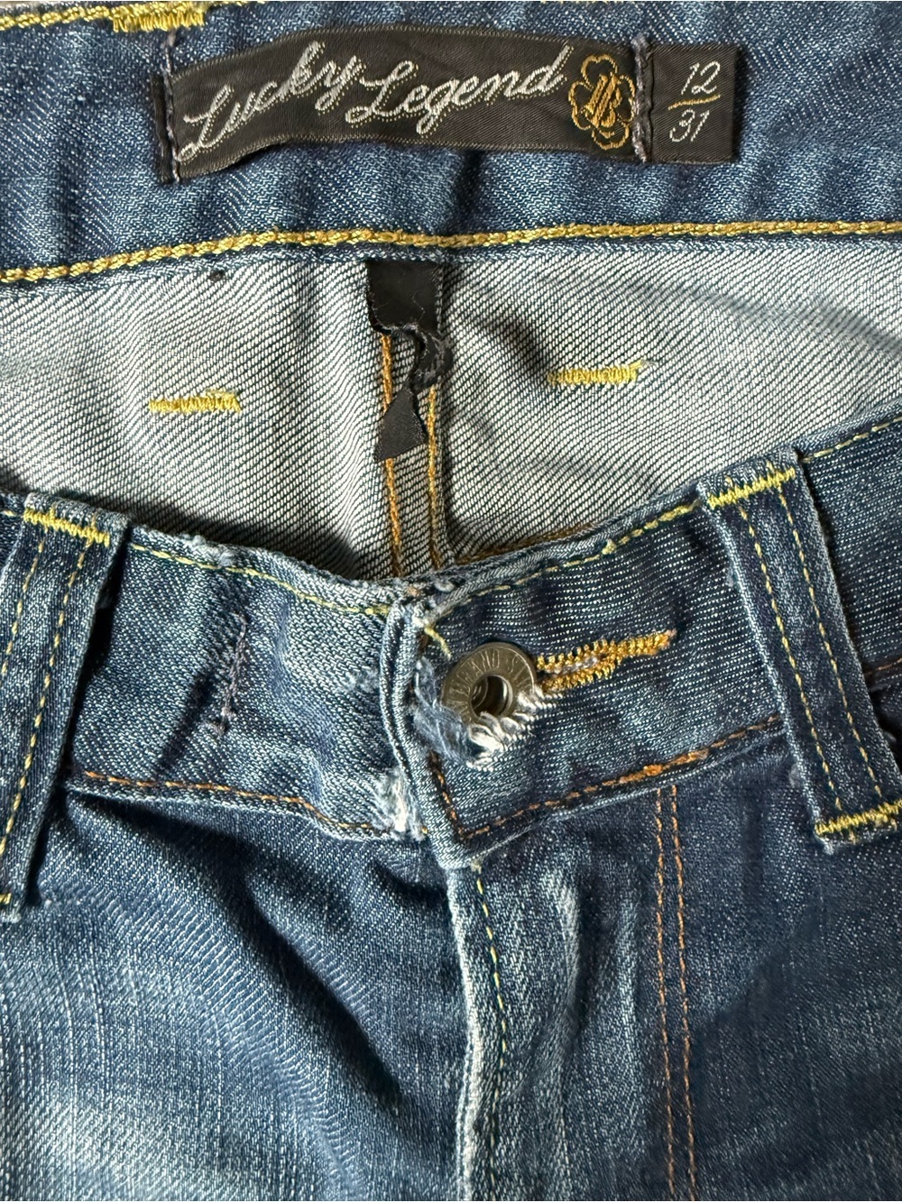 Lucky Brand Women's Light Blue Flared Jeans with Embellished Patch - Picture 3 of 6